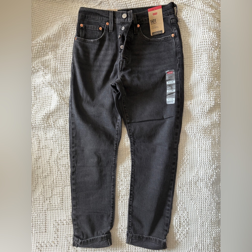 Levi's Women's black 501 skinny Jeans 27x28